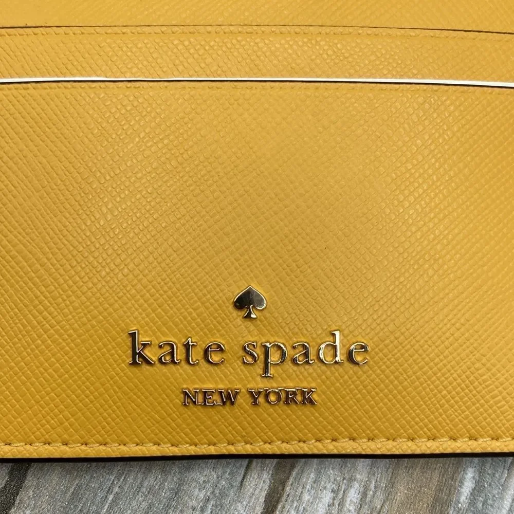 Kate Spade Leather Madison Small Slim Card Holder Wallet Bag Purse